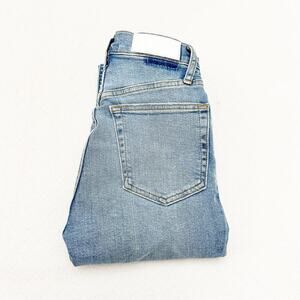 Re/Done 90's High Rise Ankle Crops Denim Jeans 163-3WHRAC Light Stone Size 24